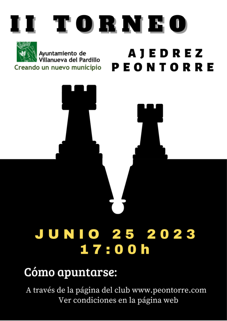 Lee más sobre el artículo Torneo Ajedrez 25 Junio 2023